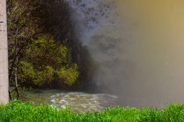森の中の川森の中の川森の中に流れる水川の中に流れる水朝の滝 — ストック写真