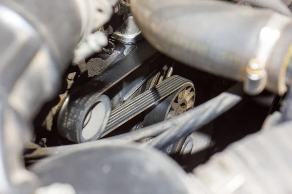 old car engine, engine of an old car, supercharger of old muscule car, car engine detail