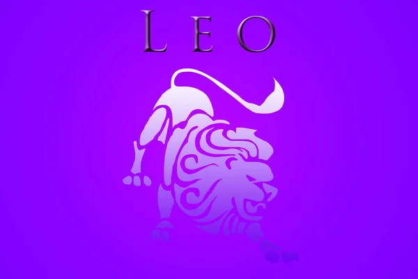 Signo Del Zodiaco Leo Sobre Fondo Rosa Abstracto —  Fotos de Stock