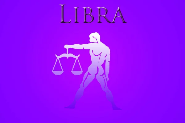 Zodiac Sign Libra Abstract Pink Background — Stock Photo, Image