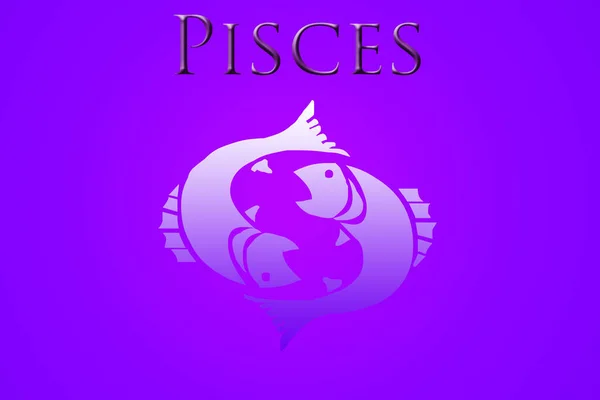 Zodiac Sign Pisces Abstract Pink Background — Stock Photo, Image