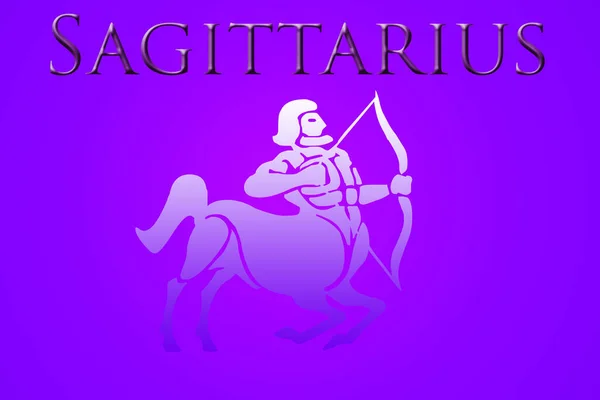 Sternzeichen Des Sagittarius Auf Abstraktem Rosa Hintergrund — Stockfoto