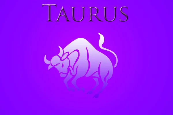 Signo Del Zodiaco Tauro Sobre Fondo Rosa Abstracto —  Fotos de Stock