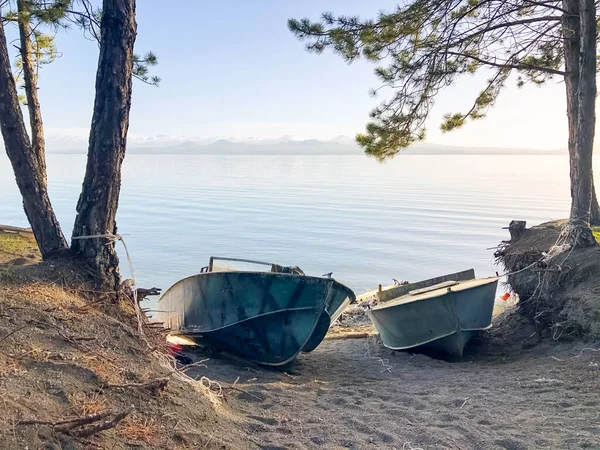 Boote Auf Dem Fluss Fischerboote Strand — Stockfoto