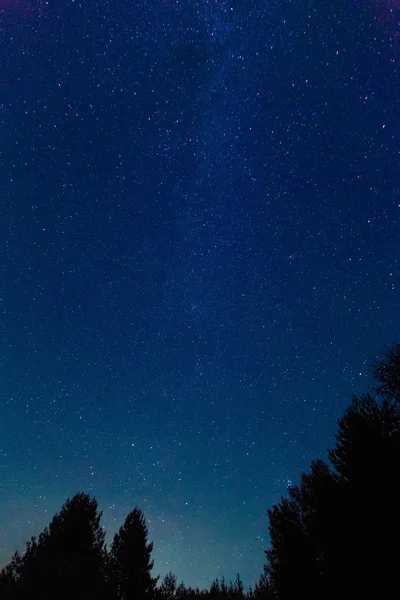 Droga Mleczna. Piękny sie latem nocne niebo z gwiazdami. S — Zdjęcie stockowe