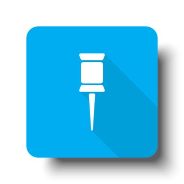 Beyaz raptiye simgesini mavi web düğmesini