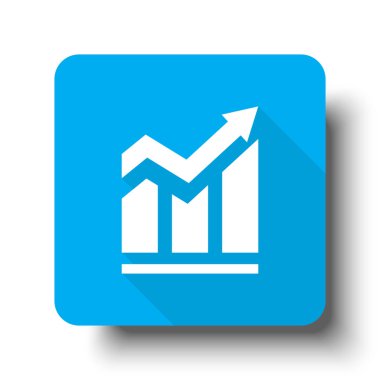 Mavi web düğme simgesine Beyaz Trend