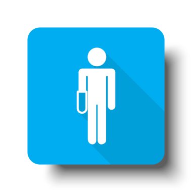 Beyaz el simgesini mavi web düğmesini