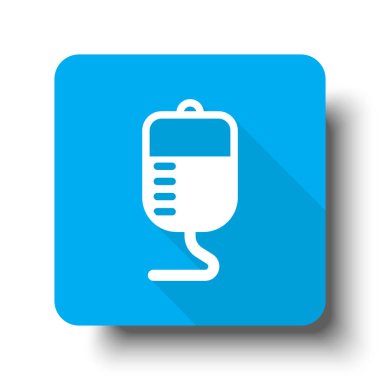 Mavi web düğme simgesine beyaz kan nakli