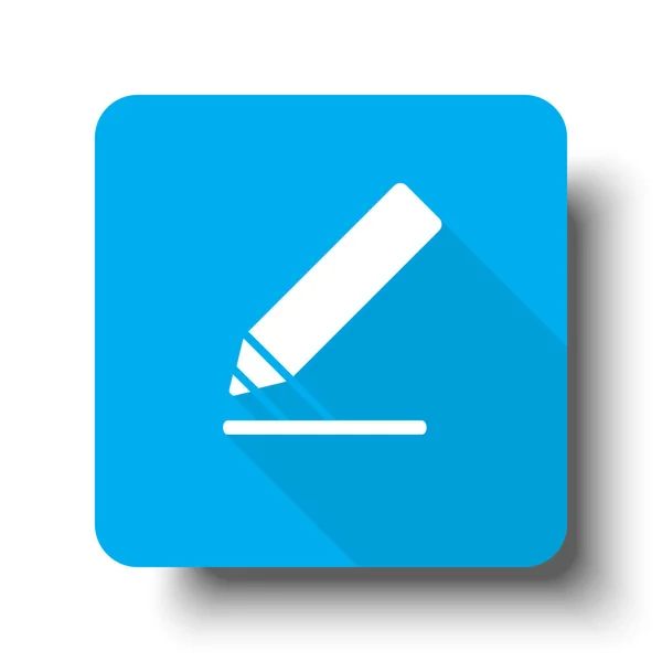 Firma bianca qui icona sul pulsante web blu — Vettoriale Stock