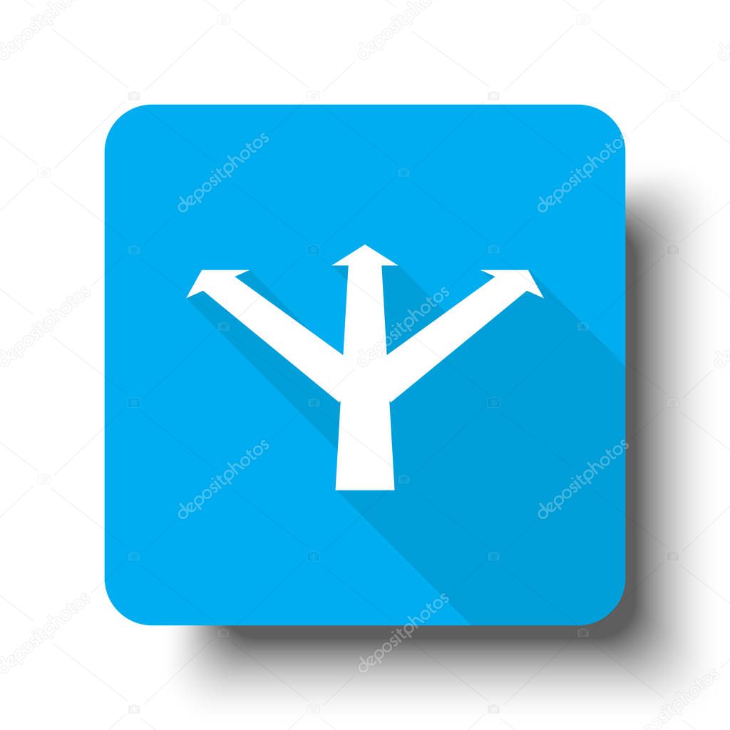 White Strategy icon on blue web button