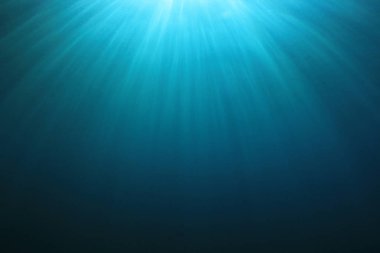 Işıl ışıl parlayan derin mavi okyanus suyu