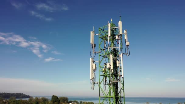 Телекоммуникационная Башня — стоковое видео