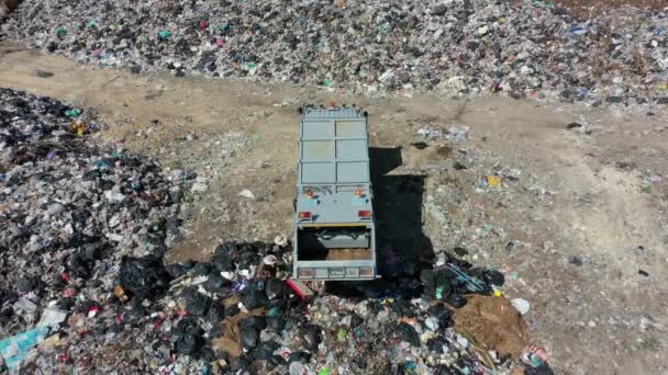 Umweltproblem Plastikverschmutzung Eine Deponie Südostasien Die Mit Müll Gefüllt Ist — Stockvideo