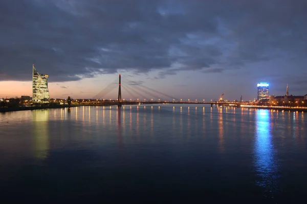 Bella vista panoramica aerea della città di Riga skyline, Lettonia — Foto Stock