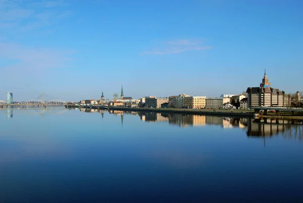 Gyönyörű légi kilátás Riga város városára, Lettország — Stock Fotó