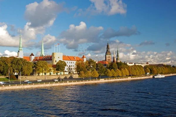 Beautiful aerial panorama view of Riga city skyline, Latvia — Stock Photo, Image