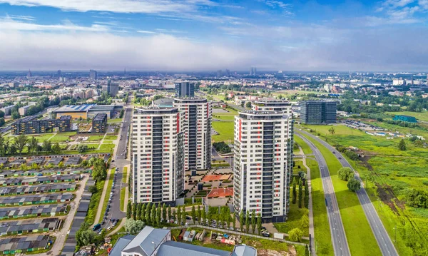 Beautiful aerial panorama view of Riga city skyline, Latvia — Stock Photo, Image