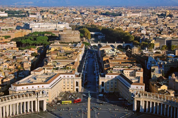 Hermosa Vista Ciudad Roma Italia Desde Torre Basílica San Pedro —  Fotos de Stock