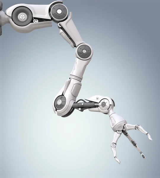 Футуристическая роботизированная рука с механическим припадком — стоковое фото
