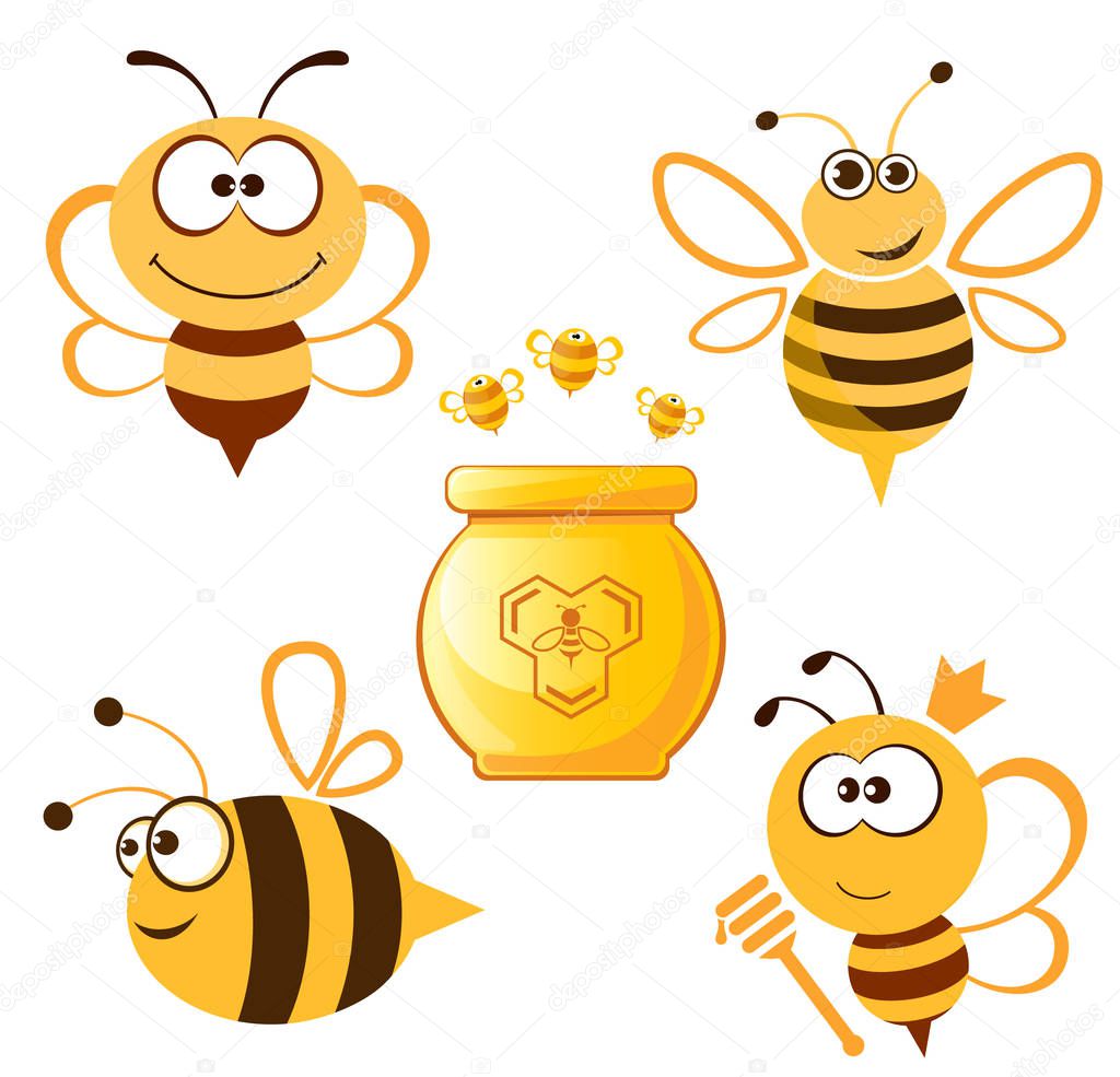 Funny Bee and Honey set