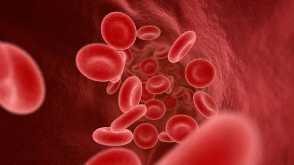 Blutzellen in der Vene — Stockfoto