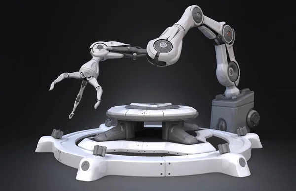 공상 과학 산업 로봇 팔 — 스톡 사진