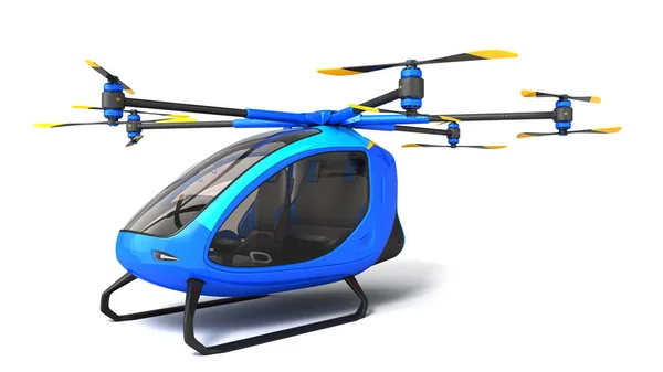 Electric Passenger Drone on the white background — Stock Photo, Image