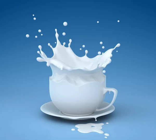 Splash of milk in form of a cup — Stock Photo, Image