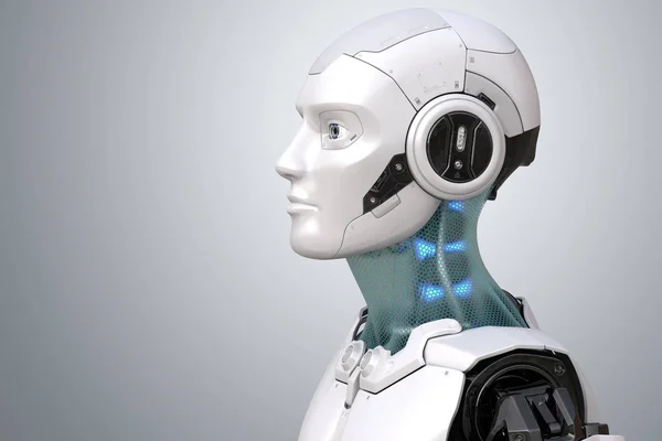 Robots hode i profil – stockfoto