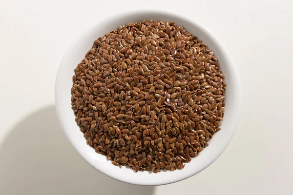 Linum Usitatissimum Scientific Name Brown Flax Seeds Linseed Flaxseed Common — Stock Photo, Image
