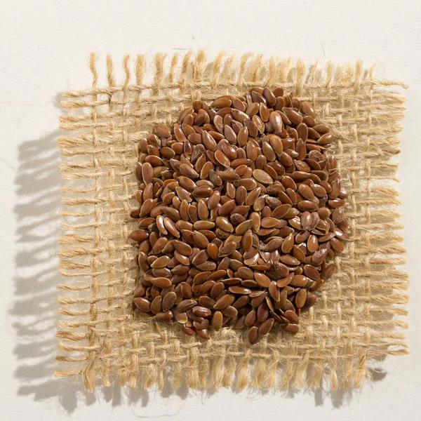 Linum Usitatissimum Scientific Name Brown Flax Seed Also Known Linseed — Stock Photo, Image