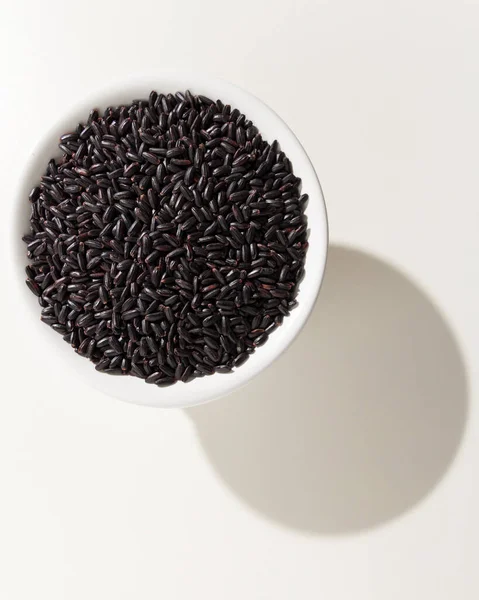 Oryza Sativa Наукова Назва Насіння Black Rice Також Відомий Arroz — стокове фото