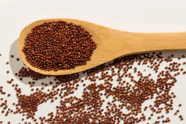 Chenopodium Quinoa Ett Vetenskapligt Namn Red Quinoa Frö Friska Kärnor — Stockfoto