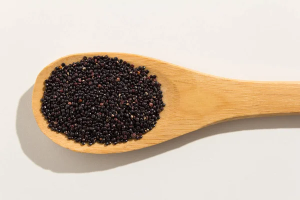 Chenopodium Quinoa Nome Científico Semente Black Quinoa Grãos Nutritivos Uma — Fotografia de Stock
