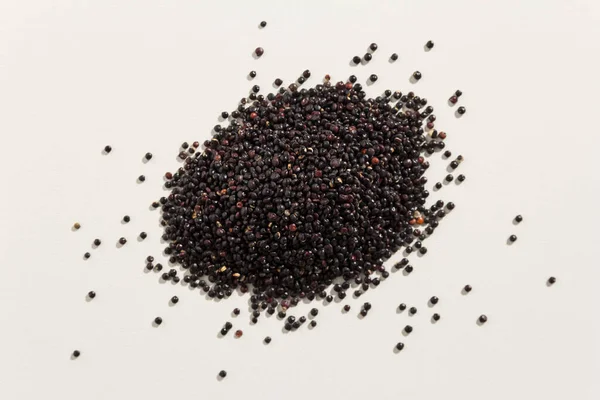 Chenopodium Quinoa Scientific Name Black Quinoa Seed Pile Grains Top — Stock Photo, Image