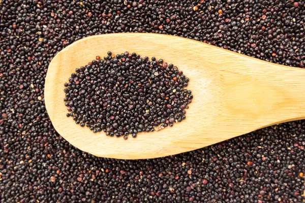 Chenopodium Quinoa Ett Vetenskapligt Namn Black Quinoa Frö Kärnor Träslev — Stockfoto