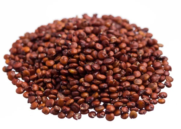 Chenopodium Quinoa Wetenschappelijke Naam Van Red Quinoa Seed Stapel Granen — Stockfoto