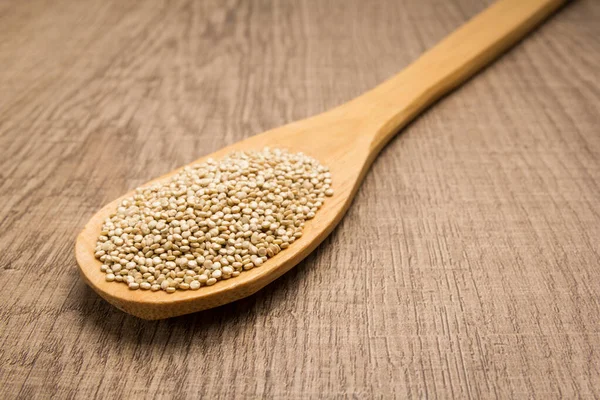 Chenopodium Quinoa Ett Vetenskapligt Namn Golden Quinoa Frö Sked Och — Stockfoto