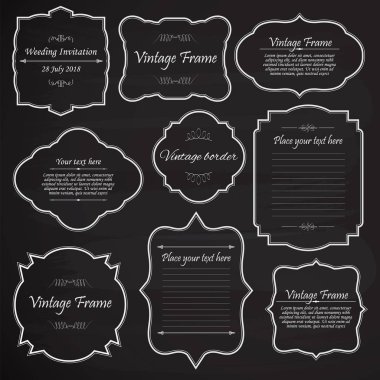 Kaligrafi vektör çerçeve ayarla