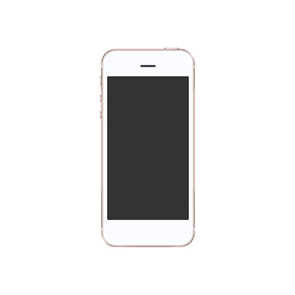 Smartphone Realista Con Vector Pantalla Blanco — Vector de stock