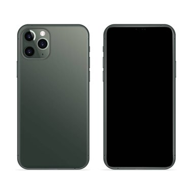 Gerçekçi Gece Yarısı Yeşil Akıllı Telefon Gadget Modeli 