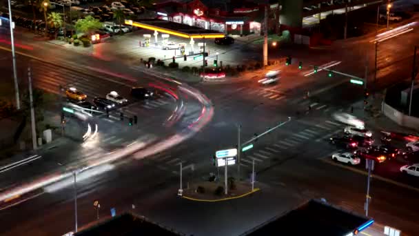 Time Lapse Una Città Nella Notte Filmato Stock