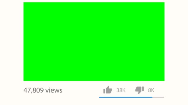 Animation Key Green Screen Video Views Counter Quickly Increasing Billion — Stock Video