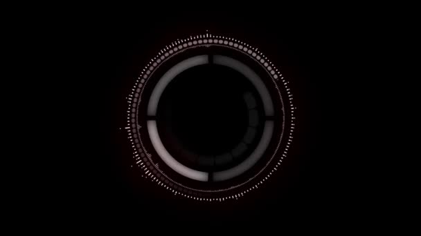 Abstraktní Futuristický Pohybový Grafický Rotační Kruh Vytvořený Několika Různých Částí — Stock video