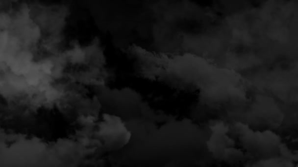 大気中の不気味なハロウィン煙シームレスなループ抽象的な魔法のもやと霧の背景4K雲黒の3Dアニメーション上のスローモーションVfx要素オーバーレイでゆっくりと空間を浮遊パフ — ストック動画