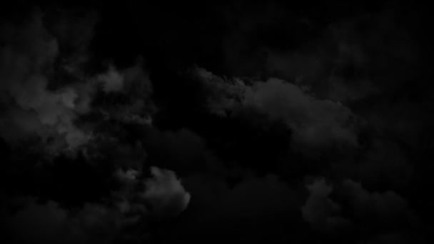 大気中の不気味なハロウィン煙シームレスなループ抽象的な魔法のもやと霧の背景4K雲黒の3Dアニメーション上のスローモーションVfx要素オーバーレイパフとゆっくりと空間を浮遊 — ストック動画