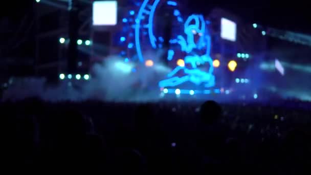 Disko Konser Kalabalığının Videosu — Stok video