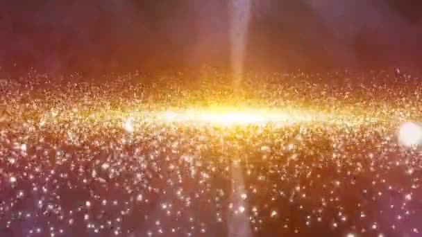 Галактика Вращается Скоплением Звезд Падающим Струем Центру — стоковое видео