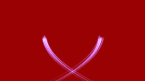 Valentine Heart Generated Light Traces Love You Text — Stock Video